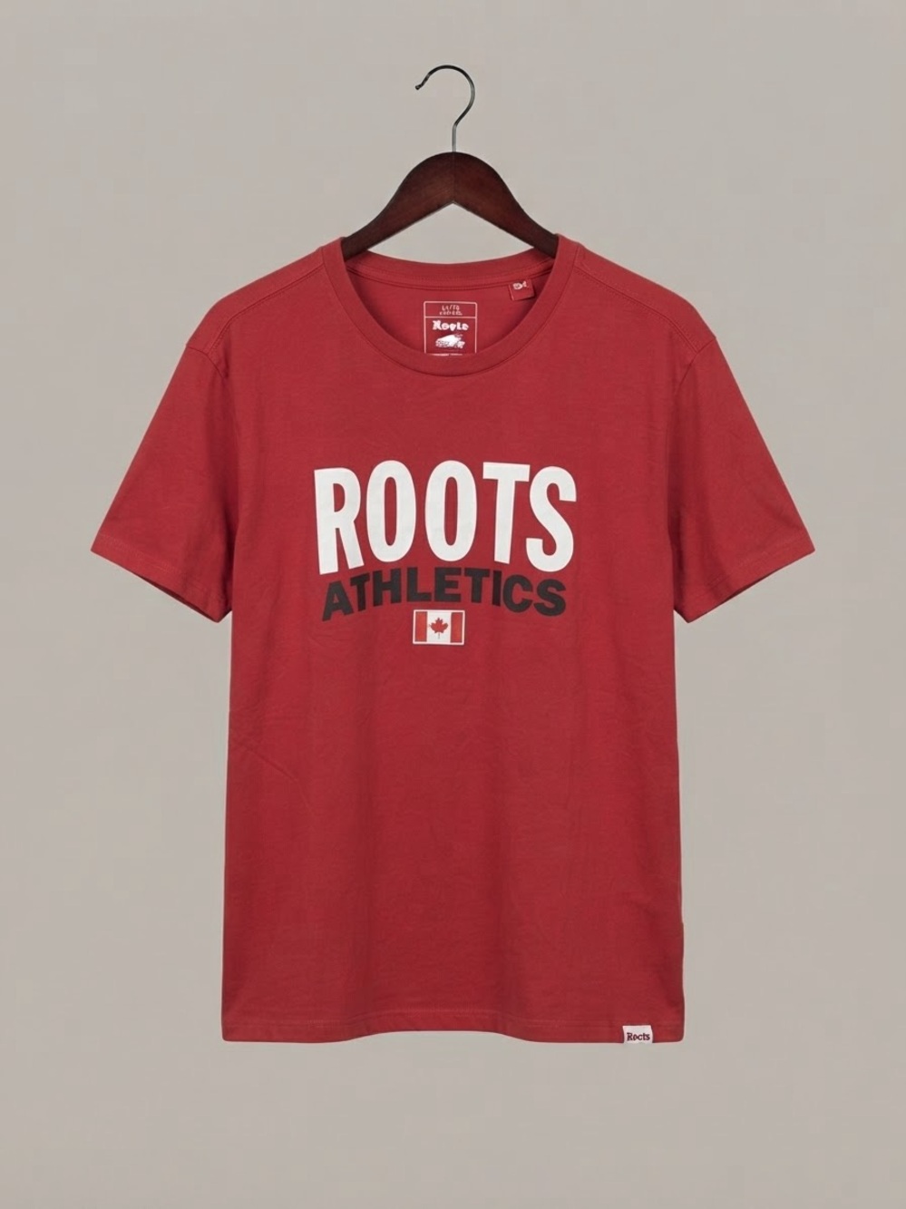 Roots Red 'ROOTS ATHLETICS' Graphic Crewneck Tee